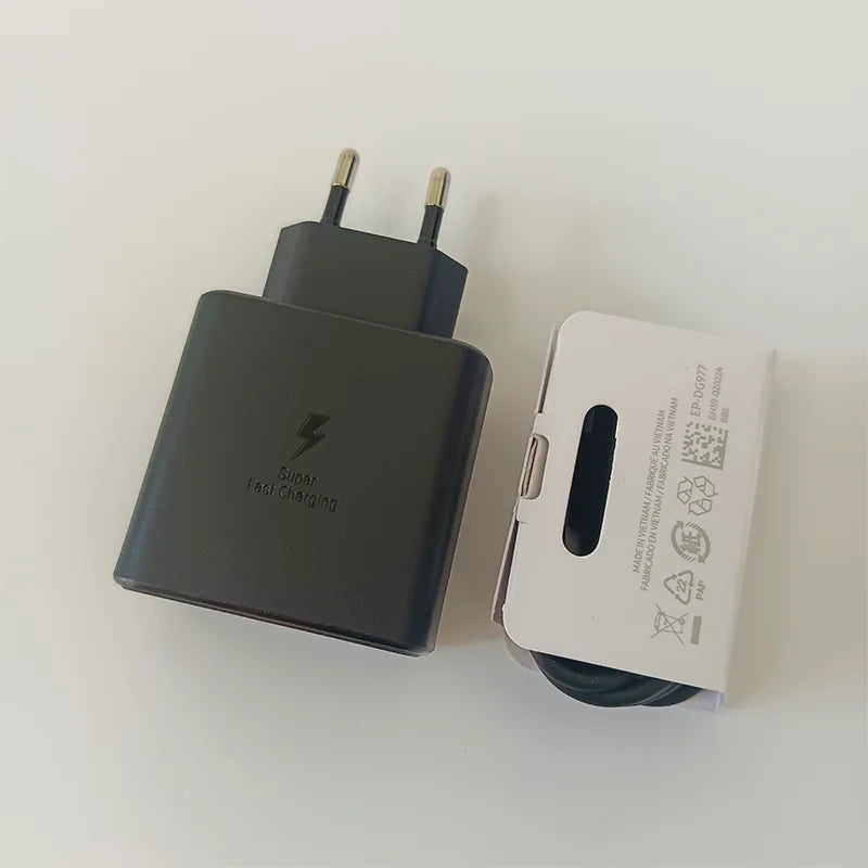 45W Original Samsung Charger Fast Charge Type C Adapter for Galaxy S26+ S25 Ultra S24 FE S23 A07 A55 Note 20 5G F70e F56 F07 F16