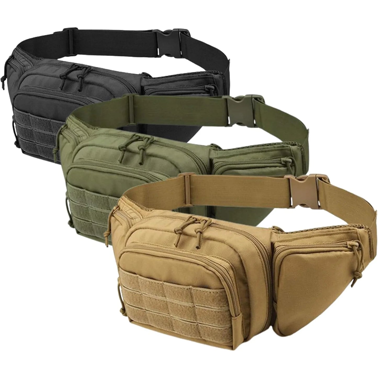 HOMEFISH Men Waist Fanny Pack Belt Bag Tactical Military Motorcycle Rider Sports Climb Camping Nylon Male Tool Sling Chest Hip