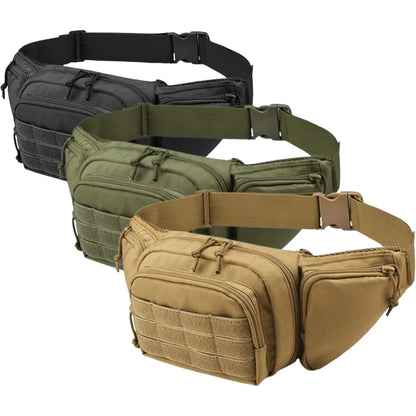 HOMEFISH Men Waist Fanny Pack Belt Bag Tactical Military Motorcycle Rider Sports Climb Camping Nylon Male Tool Sling Chest Hip
