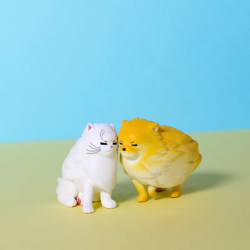 Japanese Qualia Twists Eggs, Animals , Cats And Dogs Cannot Be Defeated By The Wind Toys Birthday Cake Gift Model