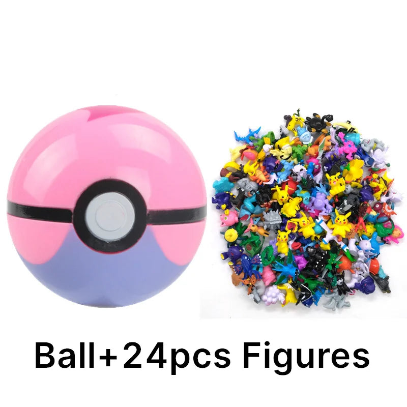 аниме фигурки Toys 7Cm Elf Ball 2-3cm Anime Action PokeBall Figures Monster Toy Model Dolls Children Christmas Gift
