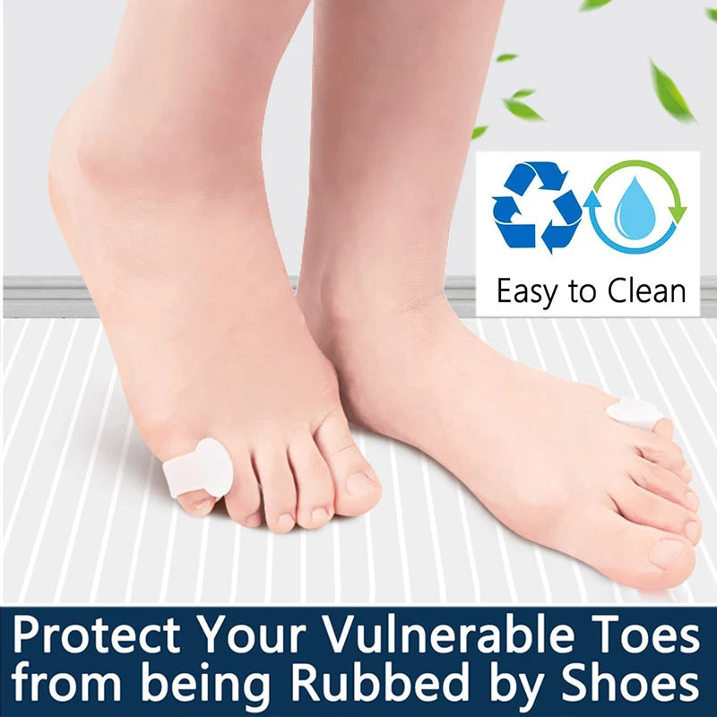 Pexmen 2Pcs Gel Toe Separator Pinky Toe Spacers Little Toe Cushions for Preventing Rubbing Relieve Pressure Foot Care Tool