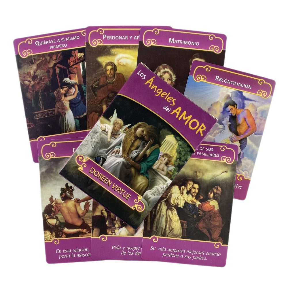 The Romance Angels Oracle Cards Divination Deck English Vision Edition Tarot Board Playing Game For Party