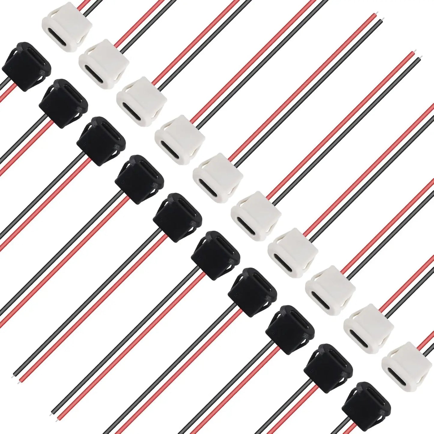 5/10pcs Type-C Female Chassis Connector USB C Female Chassis Direct Crimp Jack Female Charging Port Extension Power Cable
