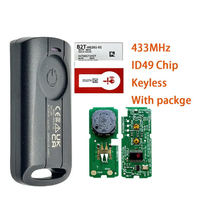 Motorcycle Key For  Spare Remote Control Fob For NMAX V2 AEROX S V1 V2 XMAX SNIPER 155 433.92mhz ID49 SKEA71-03