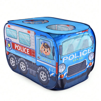 Foldable Kids Indoor Outdoor Tent Game House Car Shaped House Hiding House with Opening Shooting Game for Kids Boys Girls Girft