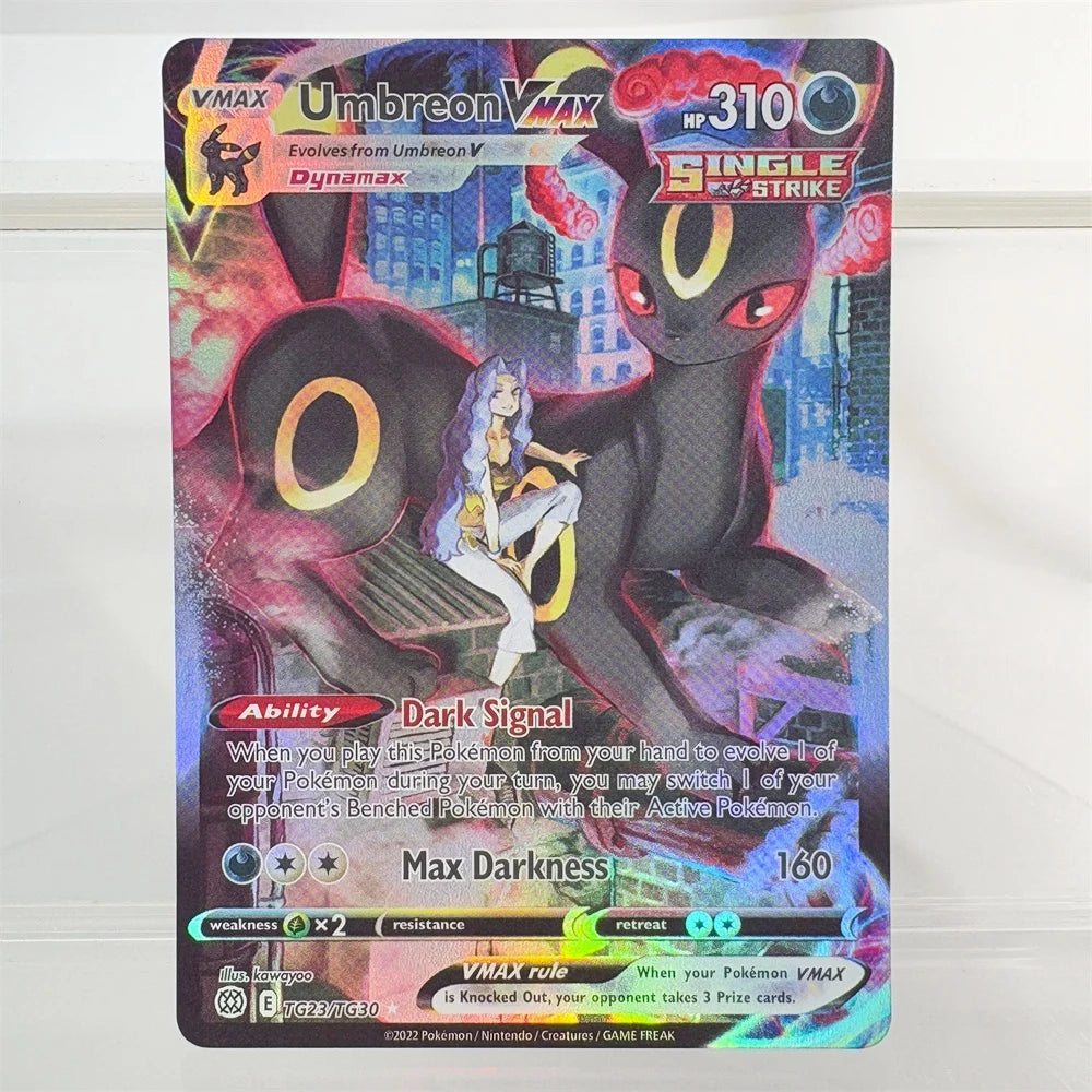 PKM Cards Charizard Vmax Dragonite Celebi Sylveon Vmax Single Foil Cards Classic Game Collection Cards PTCG Proxy Cards