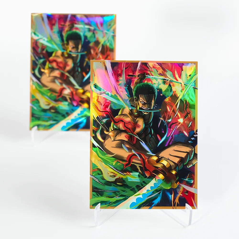 60Pcs 67x92mm Anime One Piece Card Sleeves Ace Luffy Zoro Shanks Empress Nami OPCG PTCG /MTG/PKM Trading Cards Protector Case