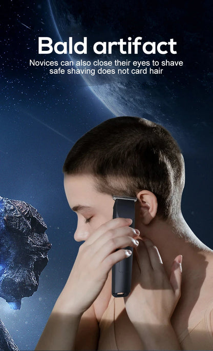 Design of adjustable cutter head with USB charging for electric hair clipper hair and beard trimming