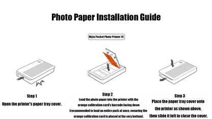 Original 100% Xiaomi ZINK Pocket Printer Paper Self-adhesive Photo Print 50pcs Sheets Xiaomi 3-inch Mini Pocket Photo Printer CN