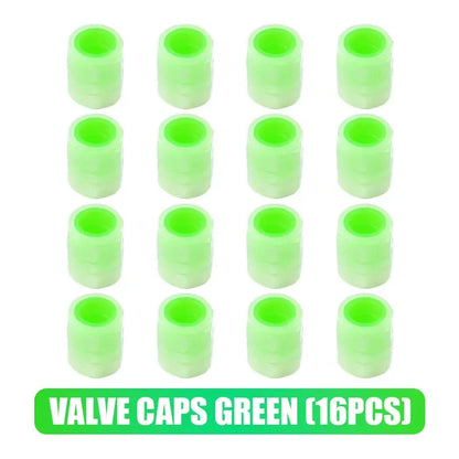 Luminous Car Tire Valve Cap Fluorescent Night Glowing Tire Decor Motorcycle Electric Bicycle Hub Valve Caps Car Accessories