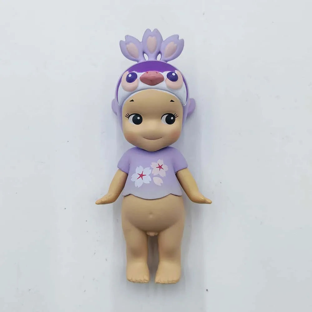 Sonny Angel' Purple Cherry Blossom Series Nigbt Minifigure Version Blind Box Decoration Cute Mystery Surprise Giff