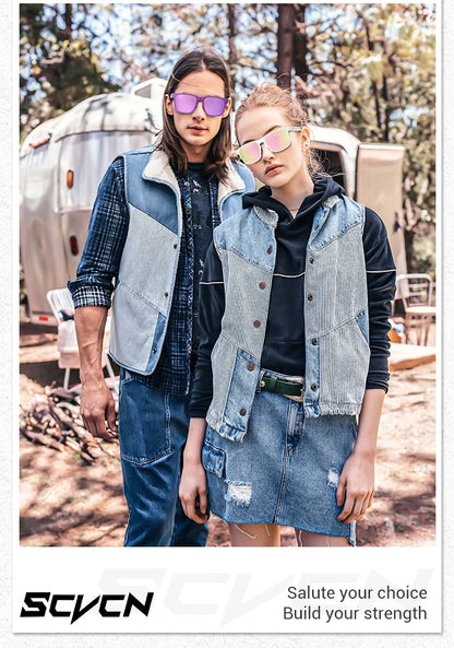 SCVCN New Polarized Sunglasses for Men MTB Cycling Glasses Outdoor Sports Bike UV400 Goggles Women Road Bicycle Cycling Glasses