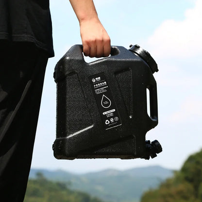 12L Camping Water Container Outdoor Water Bucket Large Capacity Portable Water Bag Detachable Faucet Picnic Drive Water Tank