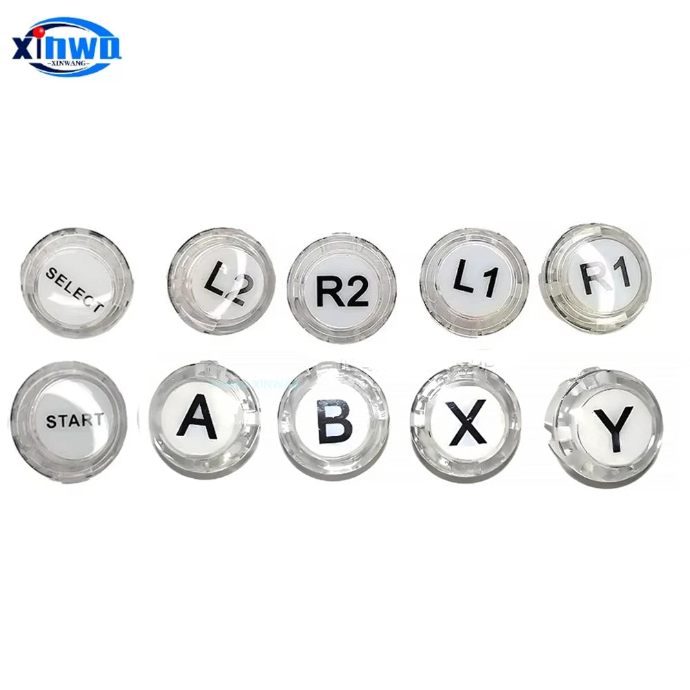 1 Set 30mm Clear Push Button A B X Y L1 L2 R1 R2 Select Start Game Controller Switch Neo Geo Arcade Console Joystick Diy Machine