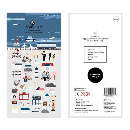 Korean Brand Suatelier Collection Daily Food Vlog Stickers DIY Scrapbooking Journey Diary Stationery Stickers Supplies