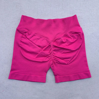 Shorts Women Seamless Yoga Shorts Scrunch Bum Gym Shorts Workout Low Waist Short Leggings Booty Stretch Running Shorts