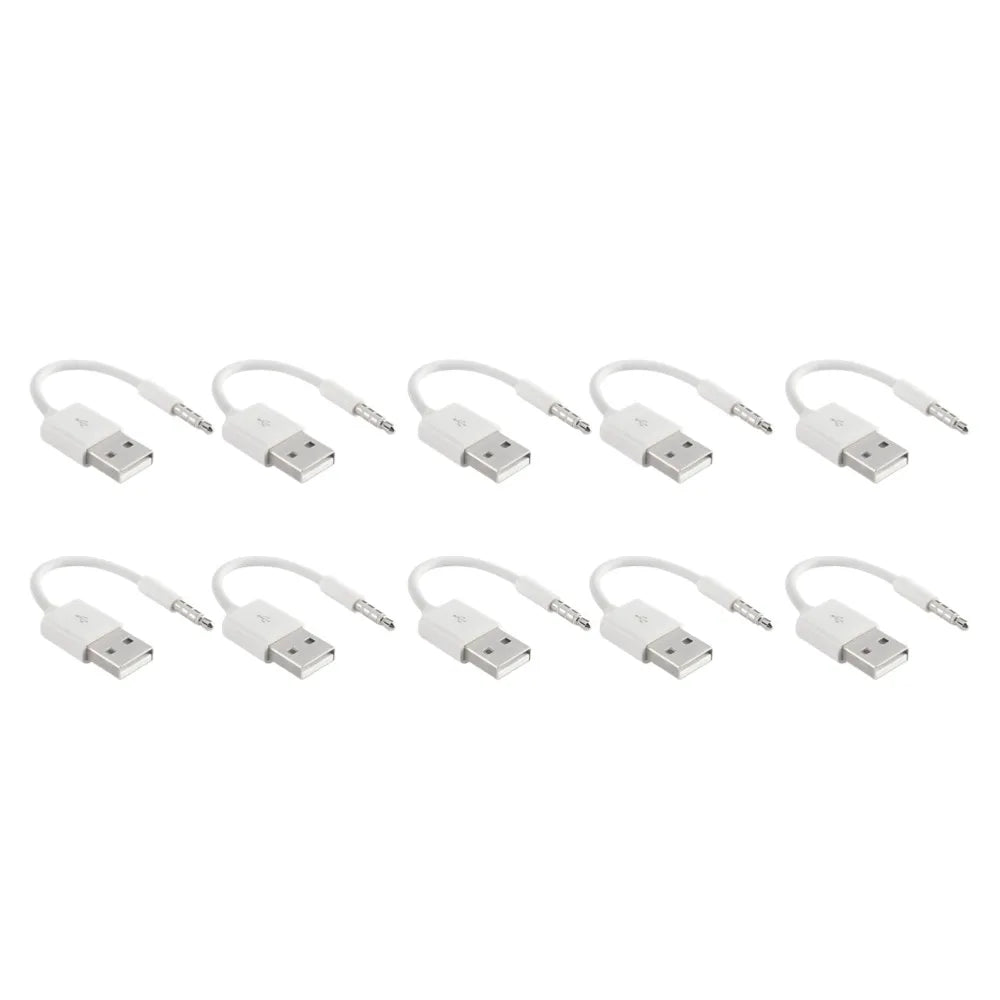 Charger Data USB 3.5mm Sync Audio Cable For IPod Shuffle 3rd 4th Gen Accessory Earphone Charging 15cm