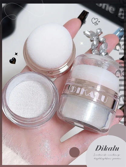 Sparkling Fairy Powder Highlighter -Shimmering Contour Blush for Brightening and Defining Your Features Create a Sparkling Look