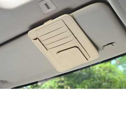 JFBONIN Car Sun Visor Organizer Multi-Pocket Business Card Storage Management Sunglasses Holder Visor Accessories Auto Interior