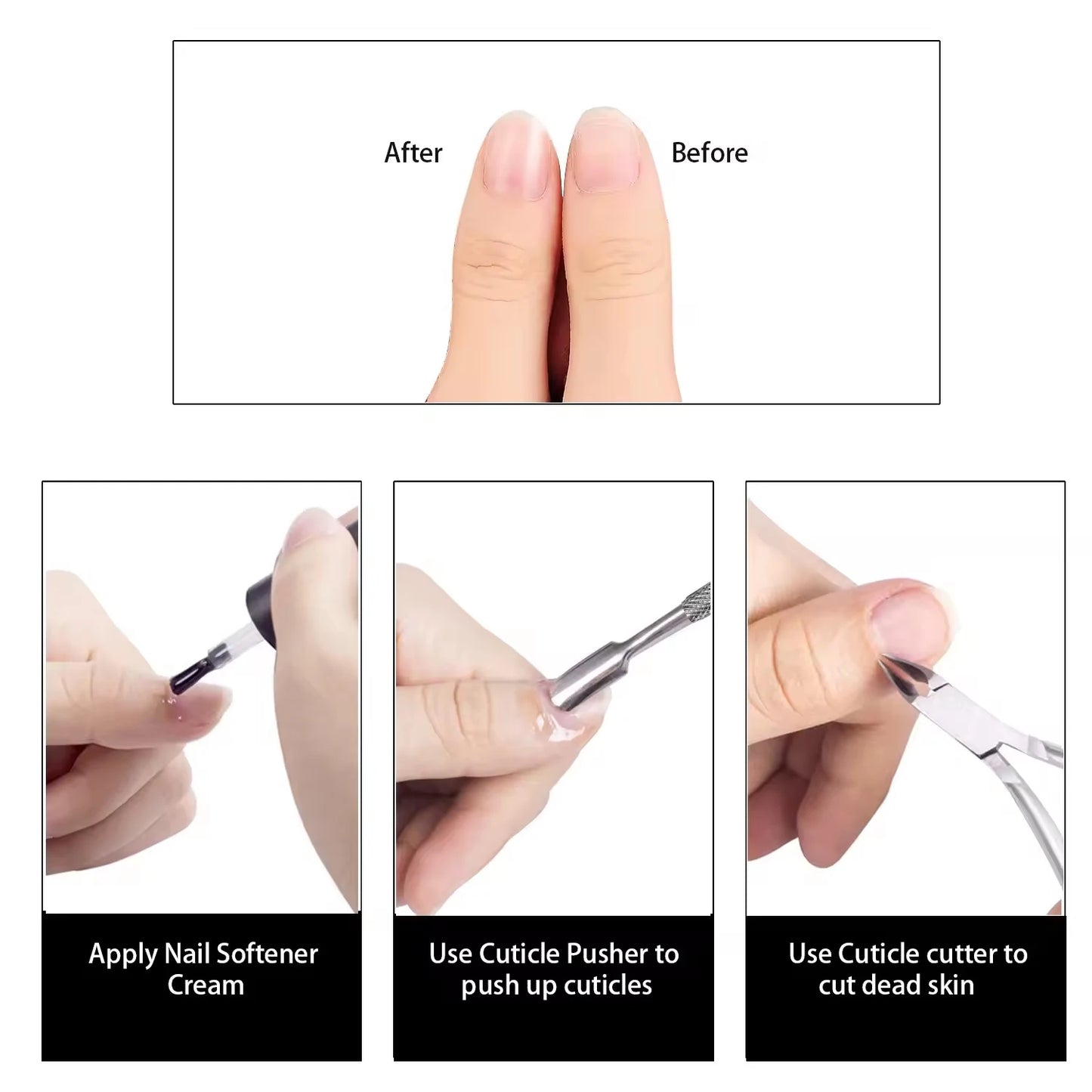 LULAA Cuticle Trimmer Professional Pedicure and Nail Care Tool Suitable for Removing Dead Skin from Fingernails and Toenails