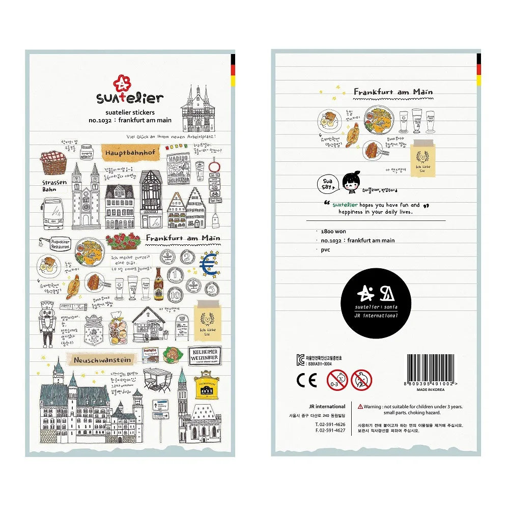 Korean Import Suatelier Travel Home Life Study Friend Stickers Scrapbooking Diy Journaling Diary Stationery Sticker School Gift