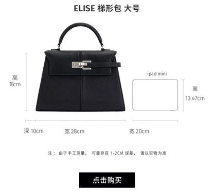 2025 Trapezoidal Leather Women's Bag Versatile Fashion Niche Handbag Top-handle Bags на сумки плечо кожаная sac de luxe femme