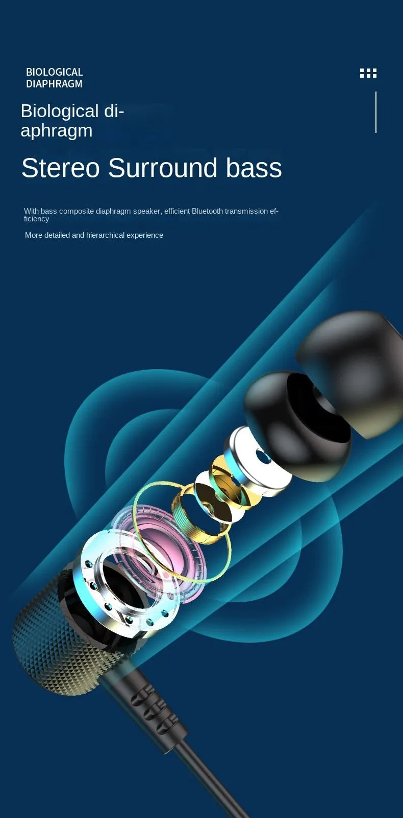 9D Bluetooth Earphones Wireless Headphones Magnetic Sport Neckband Neck-hanging TWS Earbuds Wireless Blutooth Headset with Mic