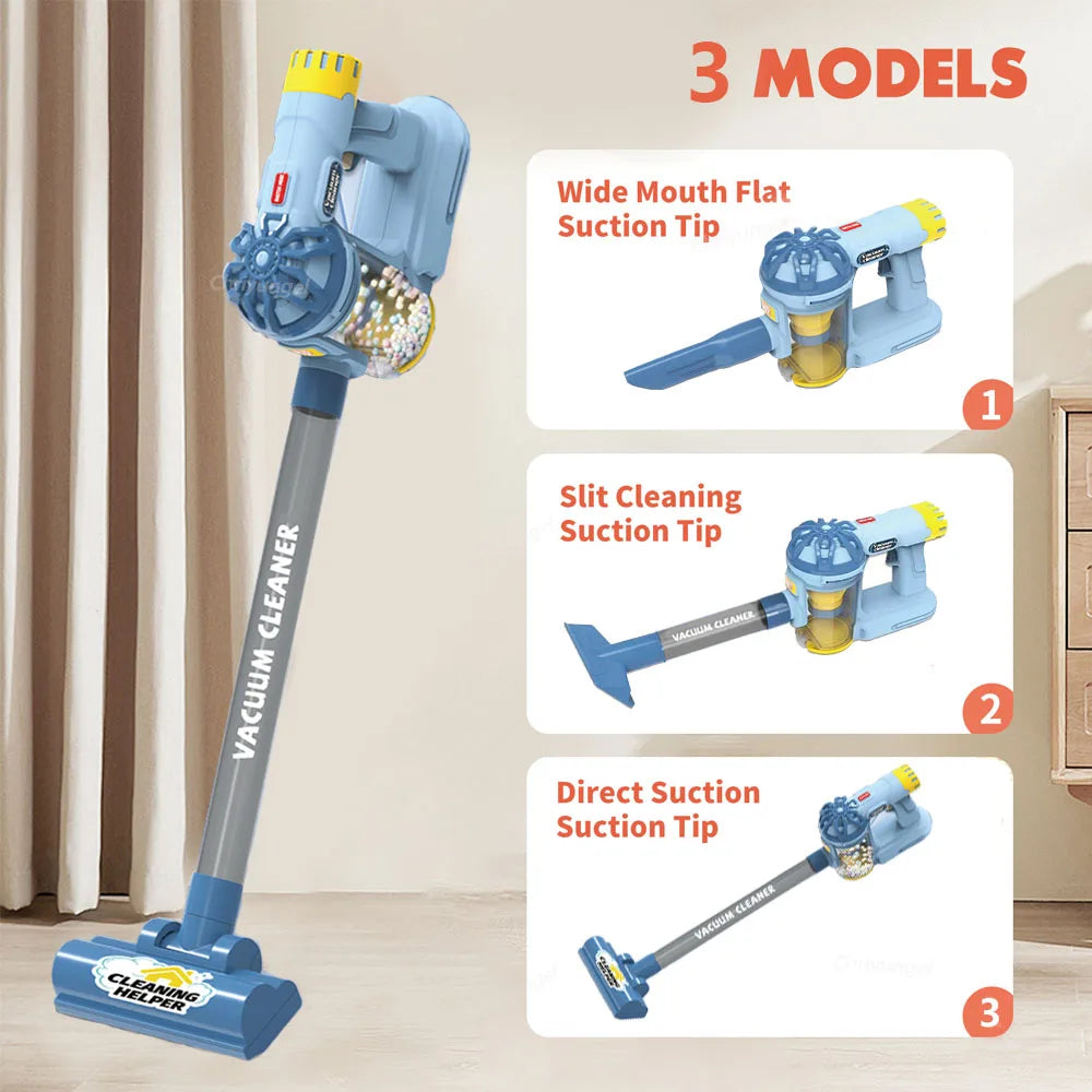 Kids Simulation Electric Vacuum Cleaner Cleaning Set for Toddlers Role Play Housekeeping Educational Toys Girl Boy Gifts