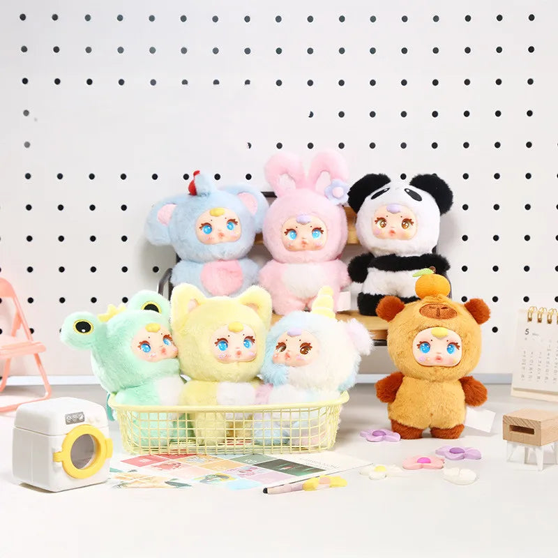 New Cute Milk Candy Capybara Elephantidae Panda Anime Figure Plush Pendant Backpack Decor Blind Box Surprise Toys Birthday Gifts