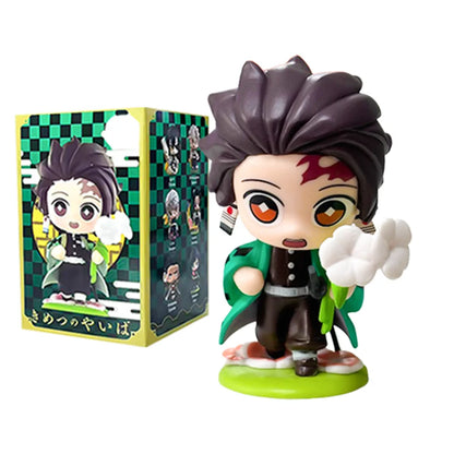 Demon Slayer Tanjiro Kamado Nezuko Anime Cartoon Figure Blind Box Creative Personalized Statue Model Ornament Surprise Gift Box
