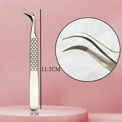 Nanometer Fiber Tip False Lash Tweezers For Eyelash Extension Mega Volume perfect close tip Boot isolation Artist Makeup Tools