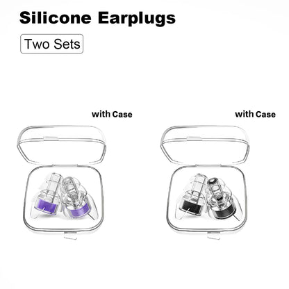 HUAK Silicone Earplugs High Fidelity with Storage Box for Concerts Musicians Motorcycles Noise Sensitivity Conditions and More