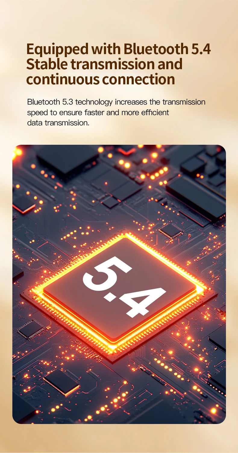 Wireless Headphone Bluetooth Headset Smart Adjustable Touch Sports Waterproof Earbuds Stereo Music Earphone For All Smartphone