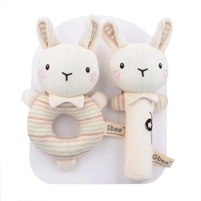 Organic Cotton Hand Rattle Baby Soothing Toy Infant Baby Rattle Toy for Babies