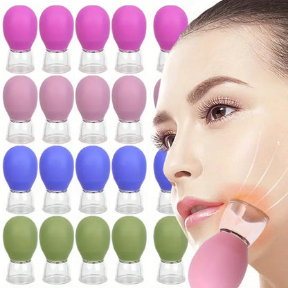 10PCS/5PCS/2PCS - Mini Facial Meridian Cup Suction Cup, Facial Cupping Device, No Battery Required