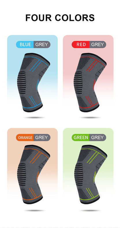 GTUBIKE 1PCS Compression Knee Support Sleeve Elastic Knee Pads Brace Springs Gym Sports Protector Basketball Volleyball Run