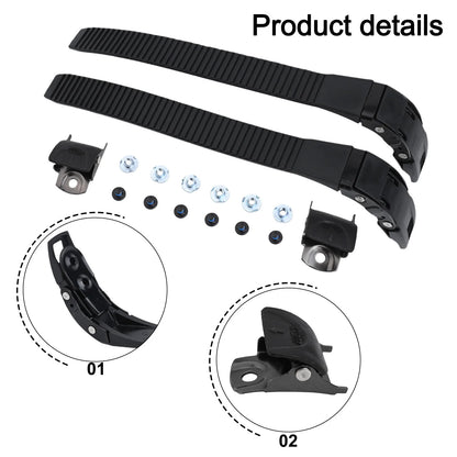 2 Sets Roller Skates Strap Fastening Straps Inline Skate Strap Buckle With Clamp Screws Nut Replacement