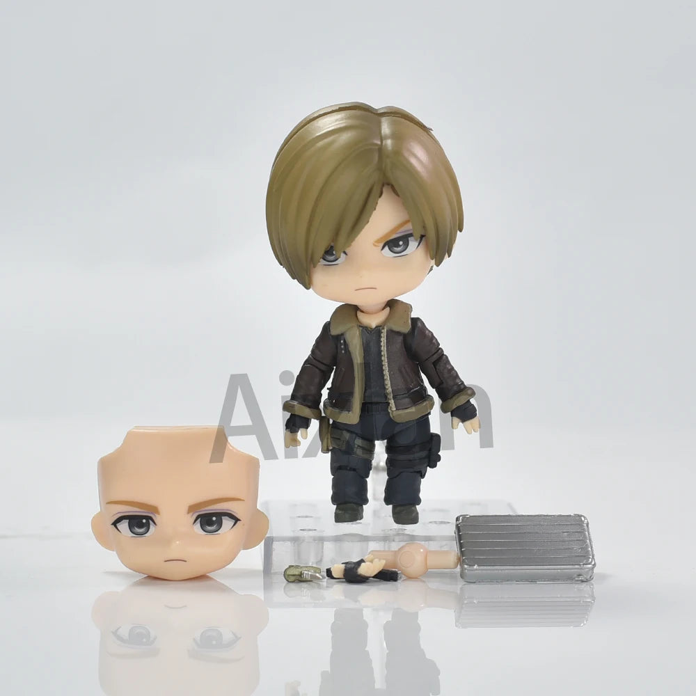 Aixlan #2337 Leon Scott Kennedy Figure 10cm Q Version Cute PVC Action Figure Amine Birthday Gift Collectible Figurine