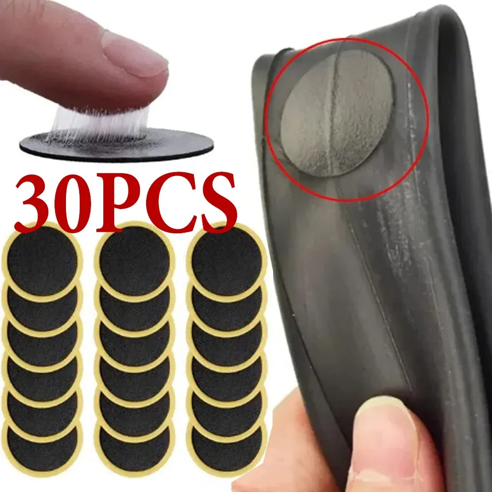 Glueless Bike Tire Patches - Instant Adhesive-Free Repair for Road & Mountain Bikes, Ultra-Thin Emergency Puncture Solution