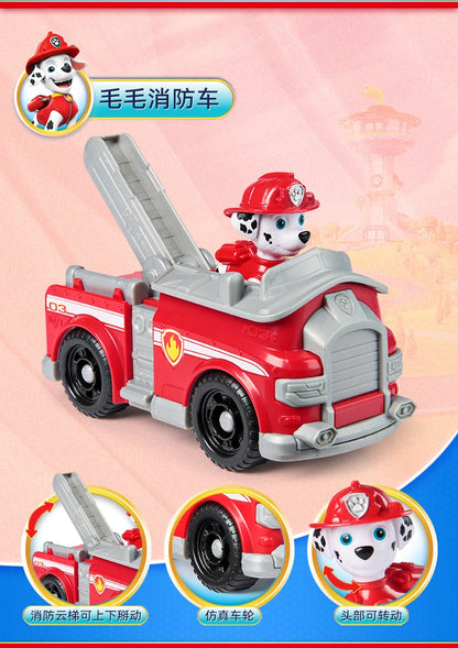 100% Genuine Paw Patrol Kids Toy vehicles with Action Figure Dogs Anime Doll Kids Model Children Birthday Christmas Gift