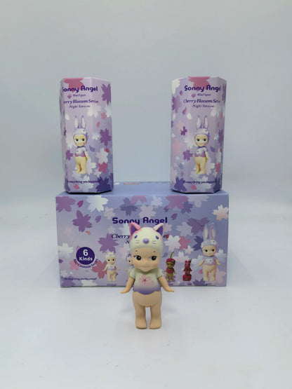 Sonny Angel Blind Box Purple Cherry Blossom Series Nigbt Minifigure Version Decoration Cute Mystery Surprise Giff