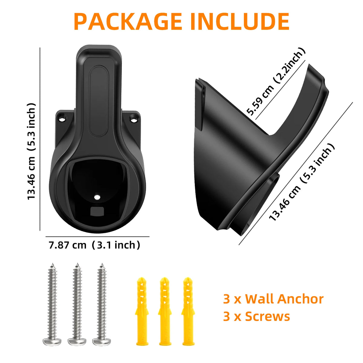 Portable EV Charger Holder Stand — for TESLA Nacs Type 1 Type2 GB/T Car Charger Wall Mount Bracket, Car Charging Cable Bracket