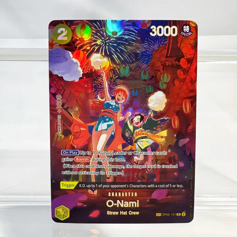 Anime One Piece OPCG Card English Version Nami/Jewelry Bonney/Carrot/Boa Hancock/ Perona Game Anime Collection Proxy Cards