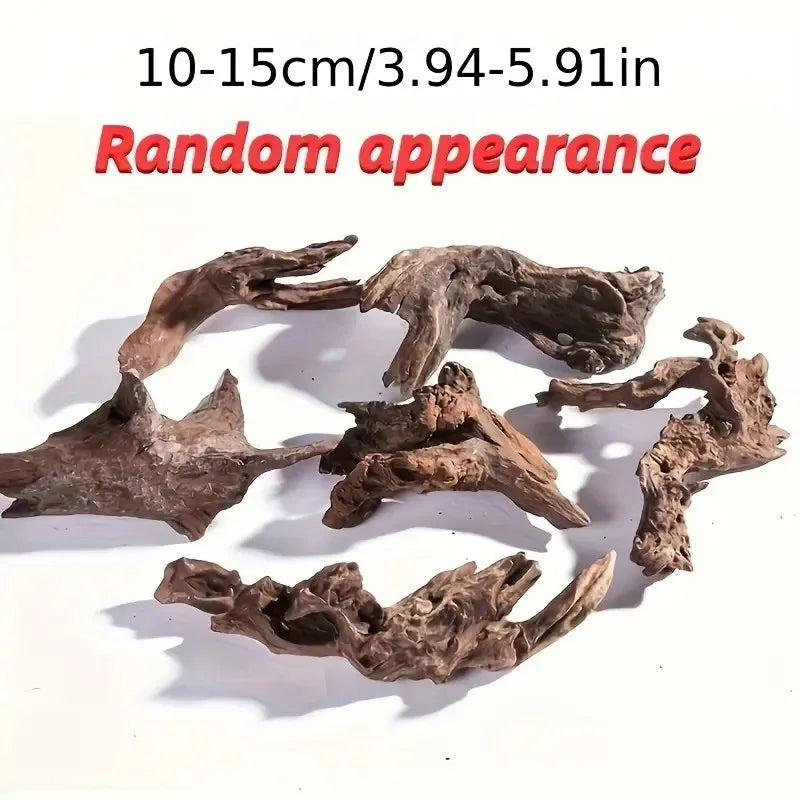 10-15CM Natural Driftwood Aquarium Decor - Premium Wood Fish Tank Ornament, Authentic Wooden Landscape for Aquatic Environments