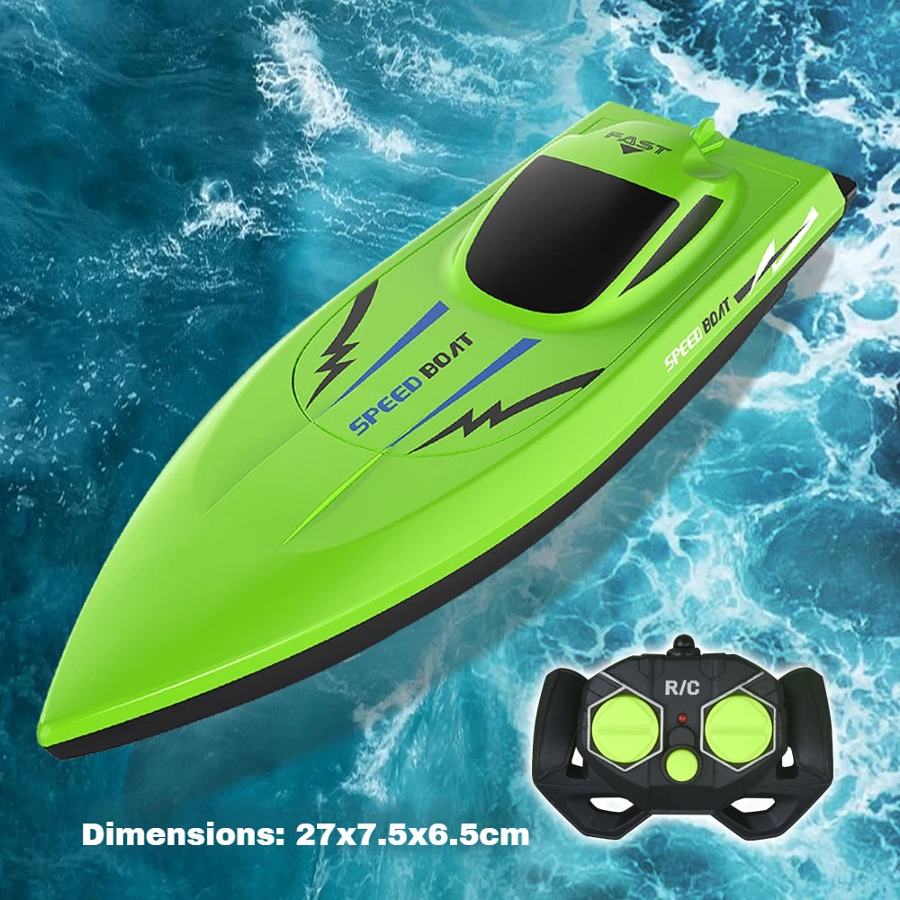 High Speed RC Boat Remote Control - Waterproof Kids Pool Racing Toy for Outdoor Lakes & Ponds Ideal Birthday Gifts For Kids Boys