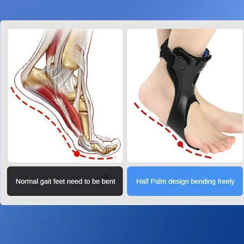 Drop Foot Brace Orthosis Drop Foot Ankle Support with Comfortable Adjustable Buckle for Hemiplegia Stroke Shoes Walking