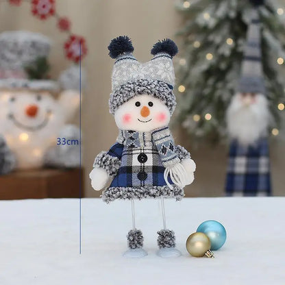 New Year Valentine's Day Plush doll toy cute skiing rocking snowman decorations plush toy holiday party house gifts for girl