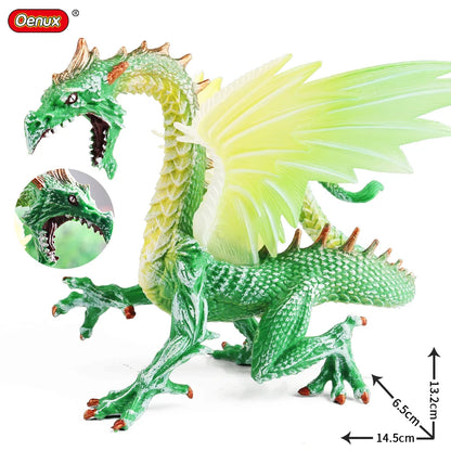 Oenux Simulation Dinosaur Dragon Turtles Fire Bull Orangutan Magma Golem Animal Model Action Figures Pvc Collection Kid Toy Gift