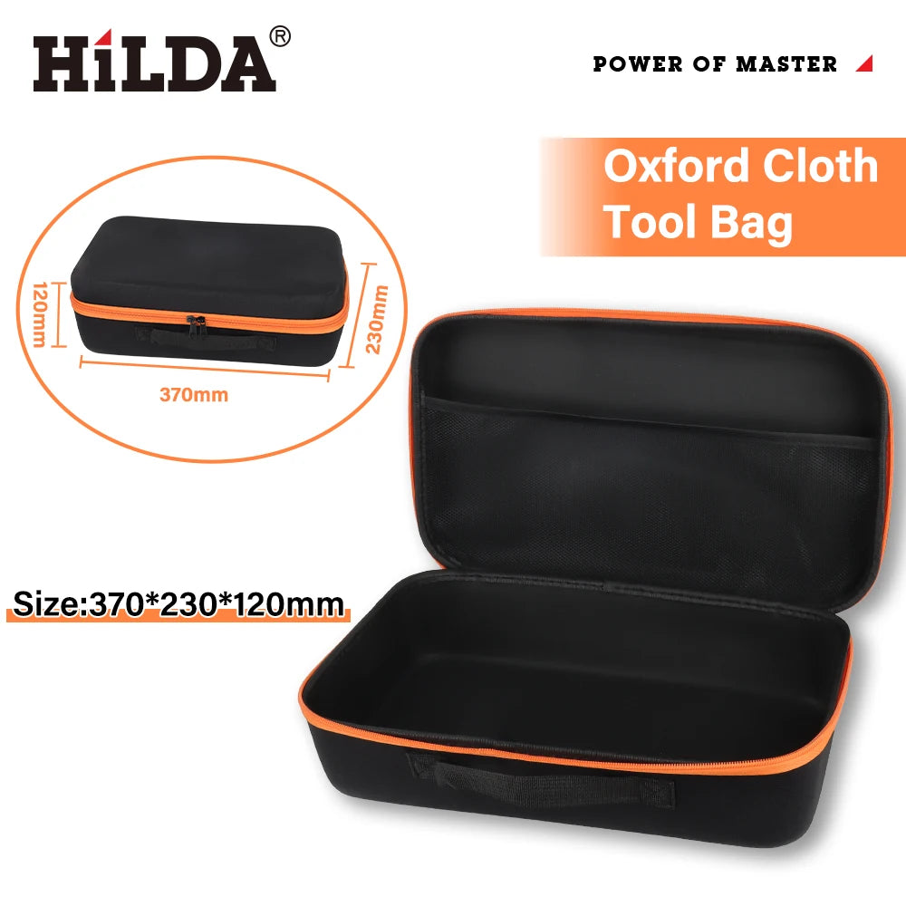 HILDA Tool Bag Toolkit Large Capacity Box Oxford Cloth Bag Home Storage For Electric Drill Hardware Shockproof Tool Carry Bag